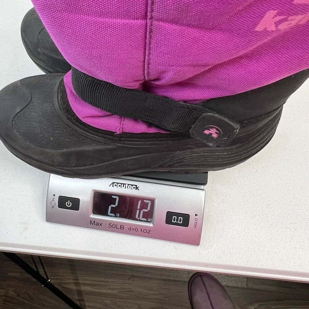 Kamik Size 4 Kids Snow Boots Pink Magenta Black Waterproof Winter Outdoor